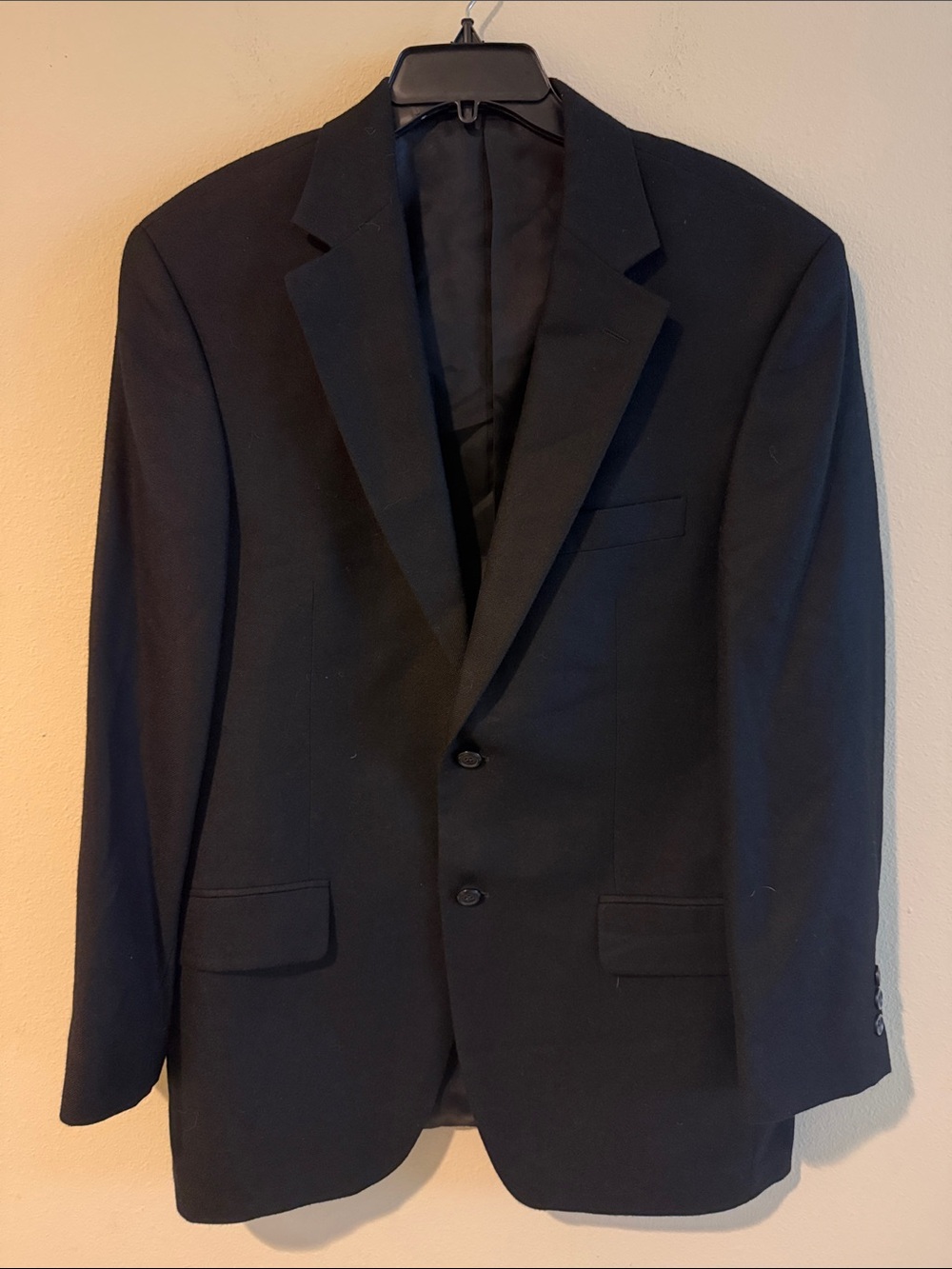 Arnold Brant Classic Men's Black Loro Piana Cashmere Two-Button Blazer